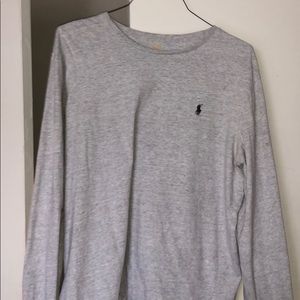 GREY POLO LONG SLEEVE XL